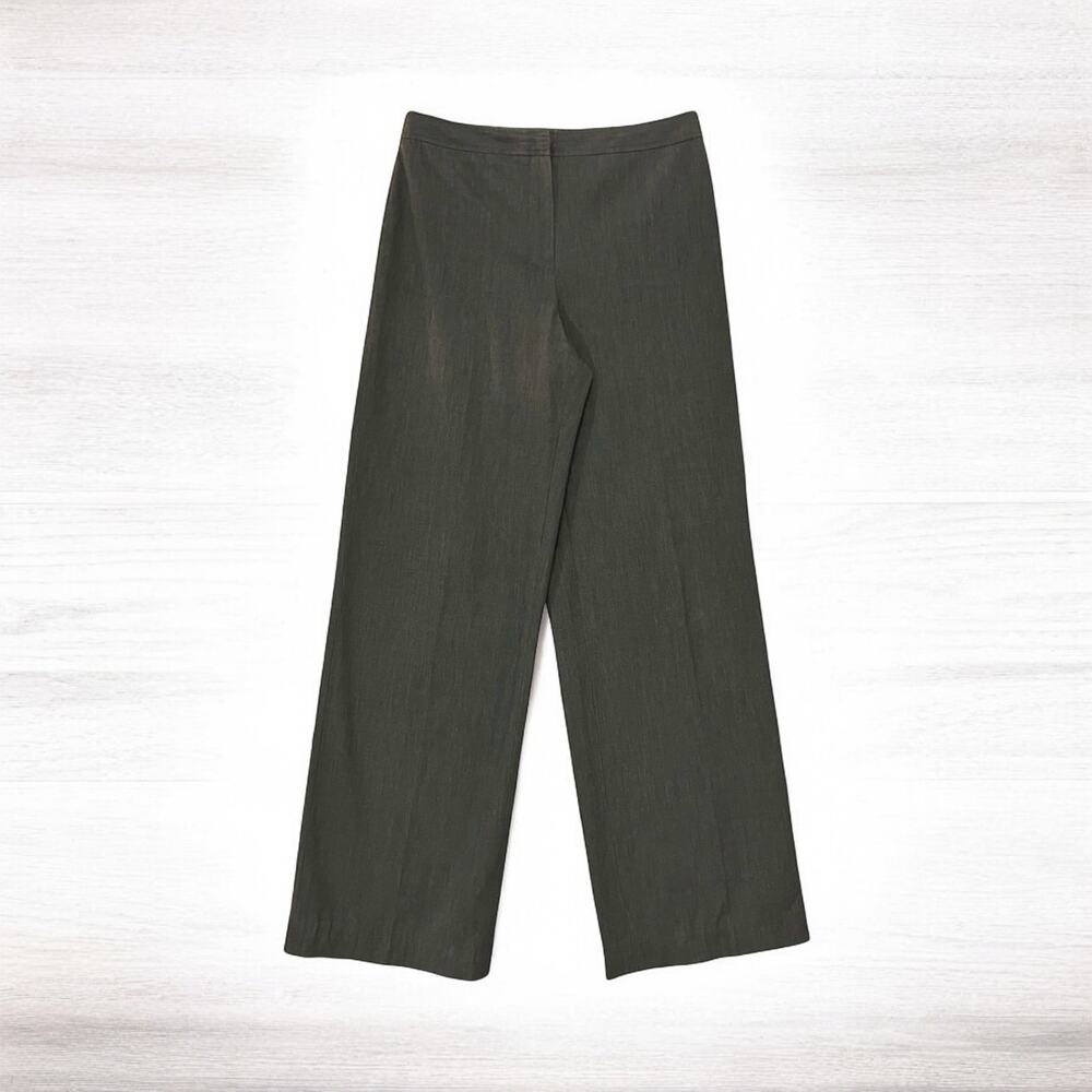 Talbots Women's Gray Hi-Rise Wide Leg Stretch 29" Inseam Career Pants | Size 8